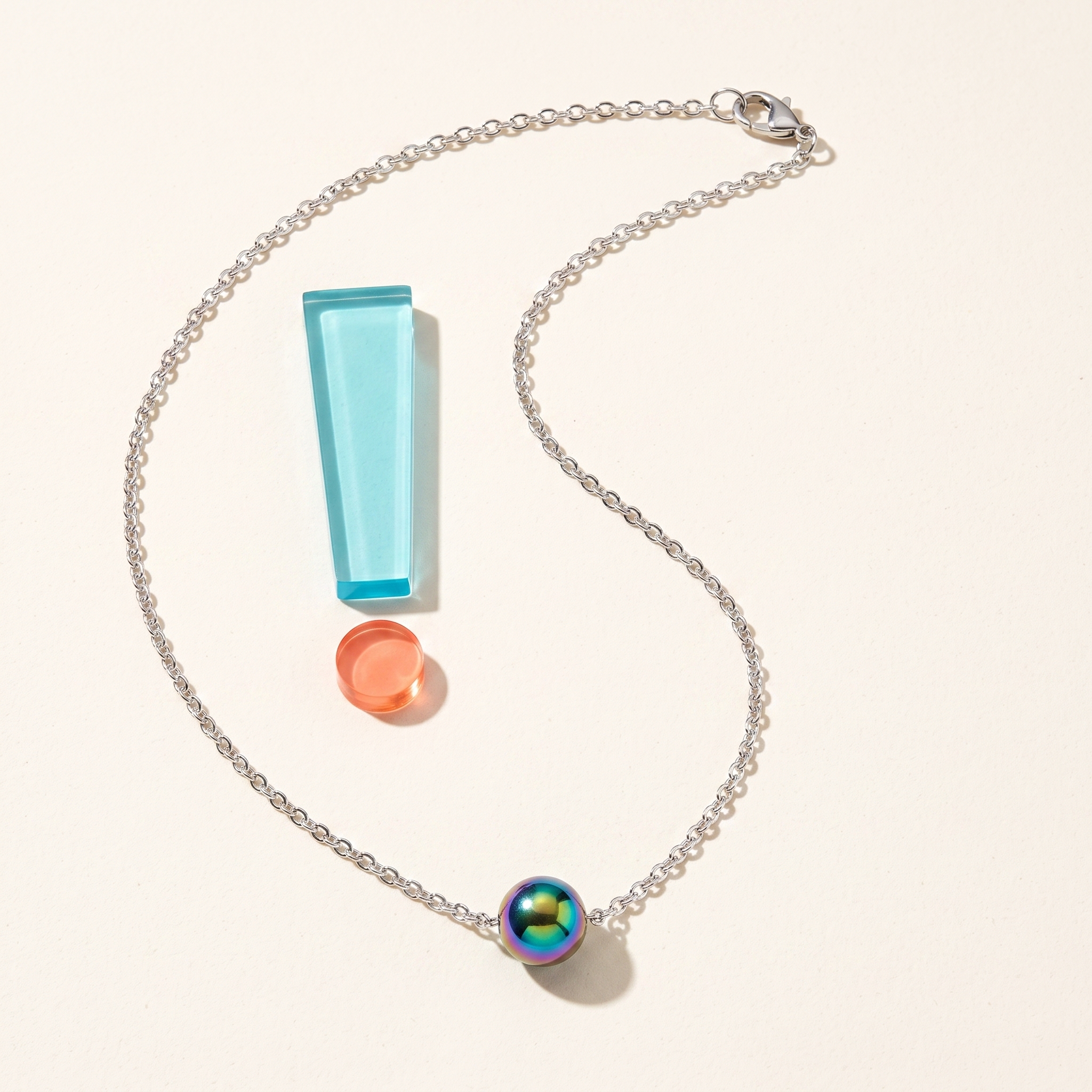 Iridescent Bubble Bead Necklace — marketing photo 19