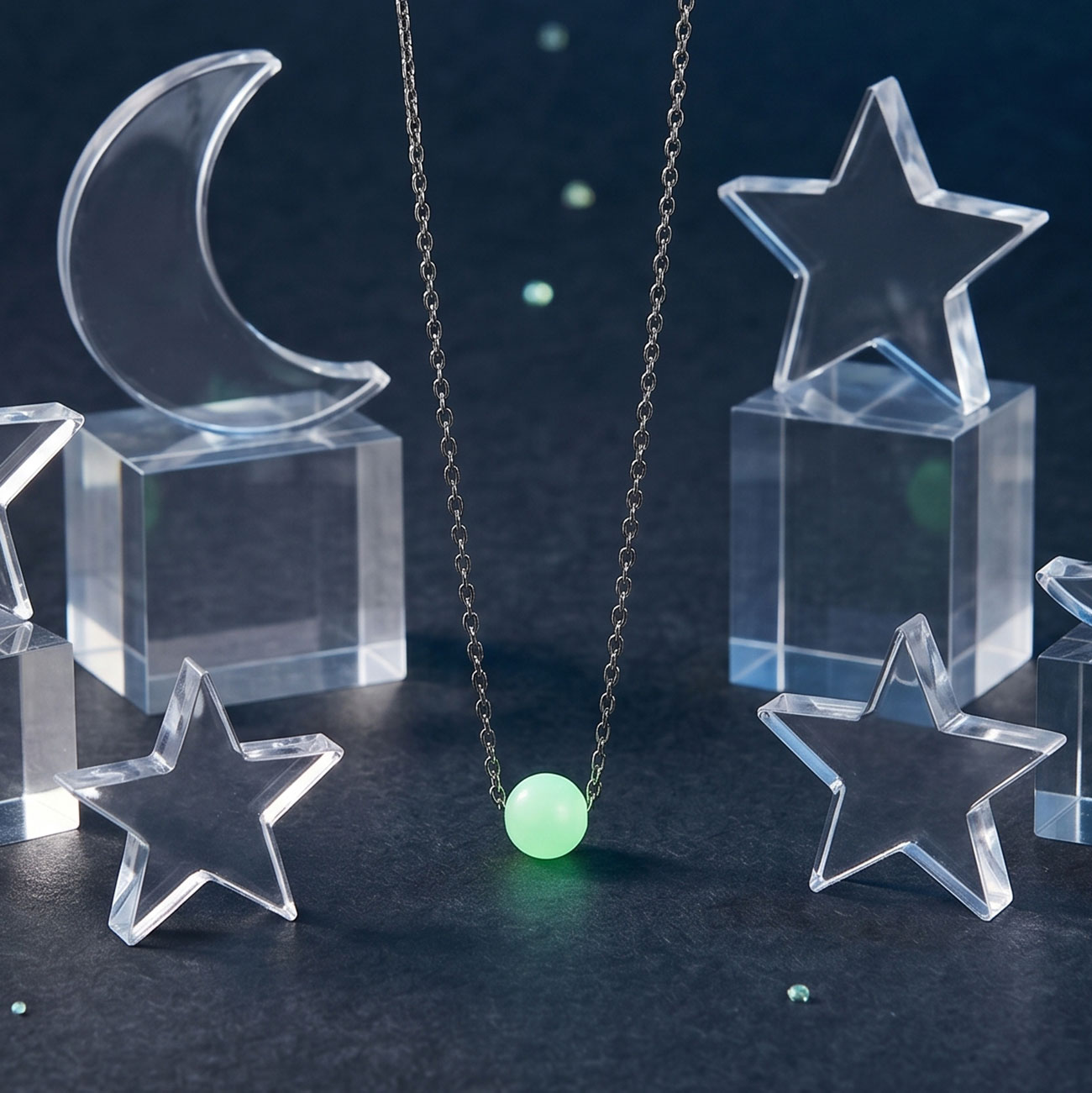 Glow In The Dark Bead Necklace — marketing