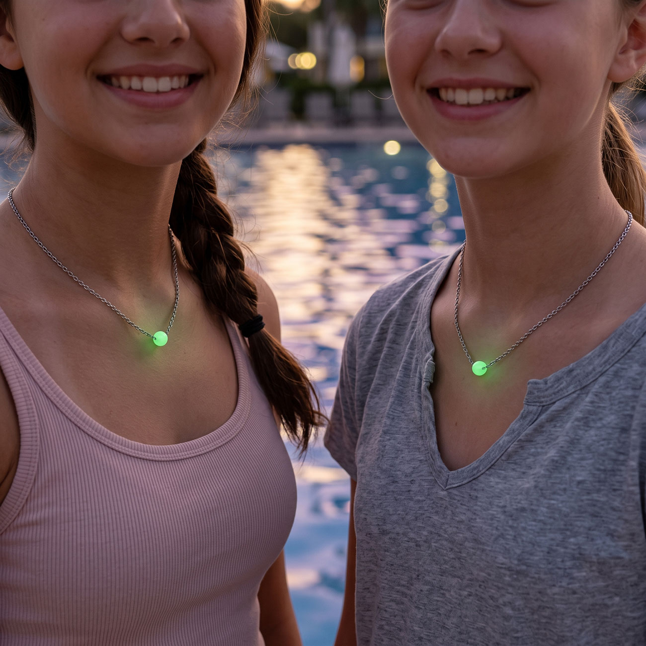 Glow In The Dark Bead Necklace — marketing