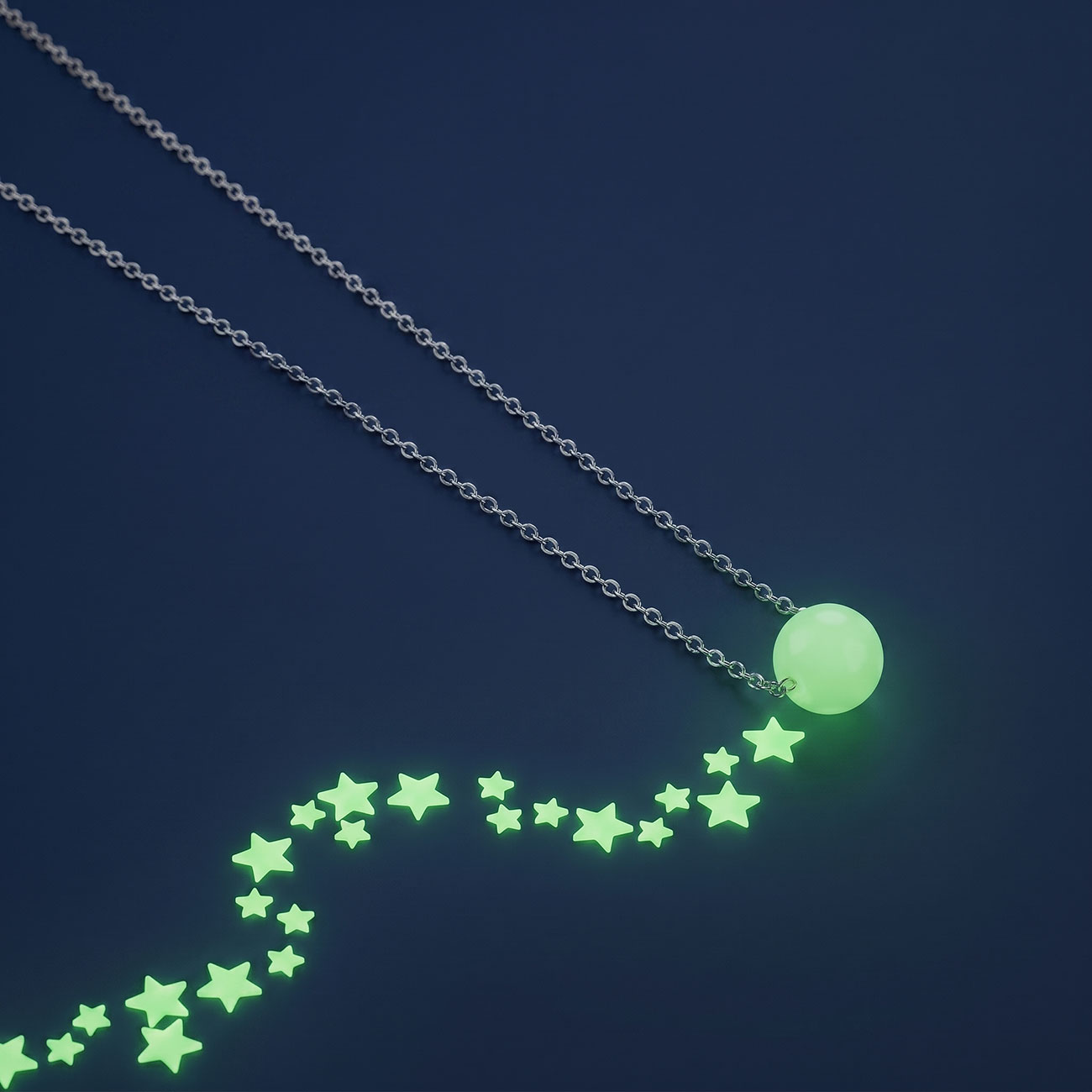 Glow In The Dark Bead Necklace — marketing