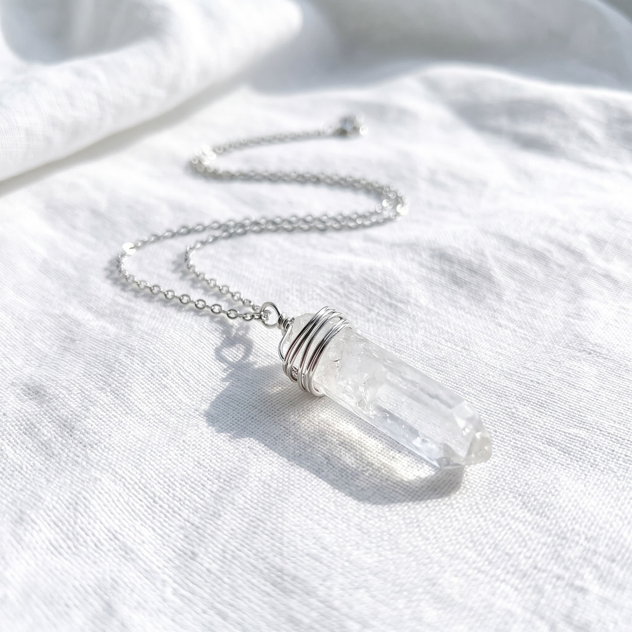Clear Crystal Necklace, marketing photo 8