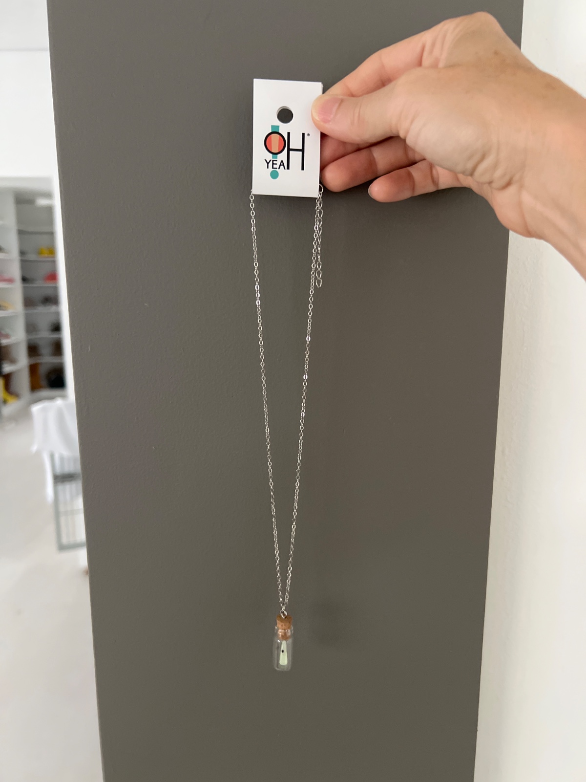 Glow in the Dark Ghost Bottle Necklace — marketing
