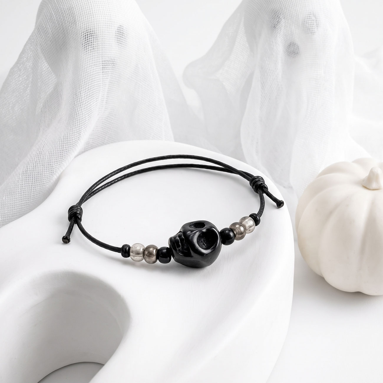 Skull Bracelet • Black — marketing
