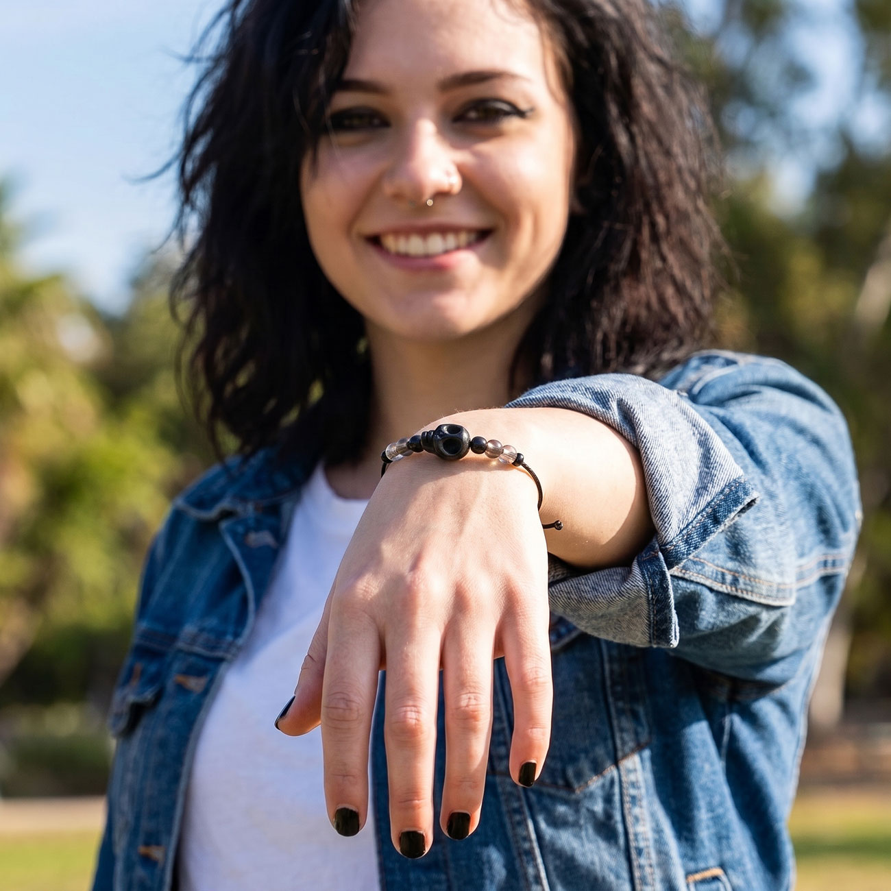 Skull Bracelet • Black — marketing