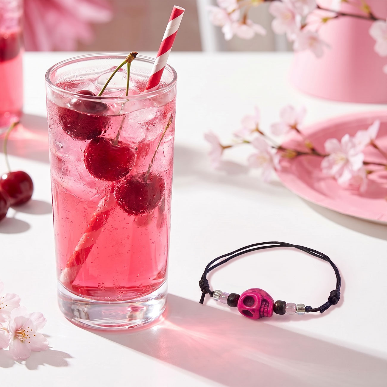 Skull Bracelet • Pink — marketing