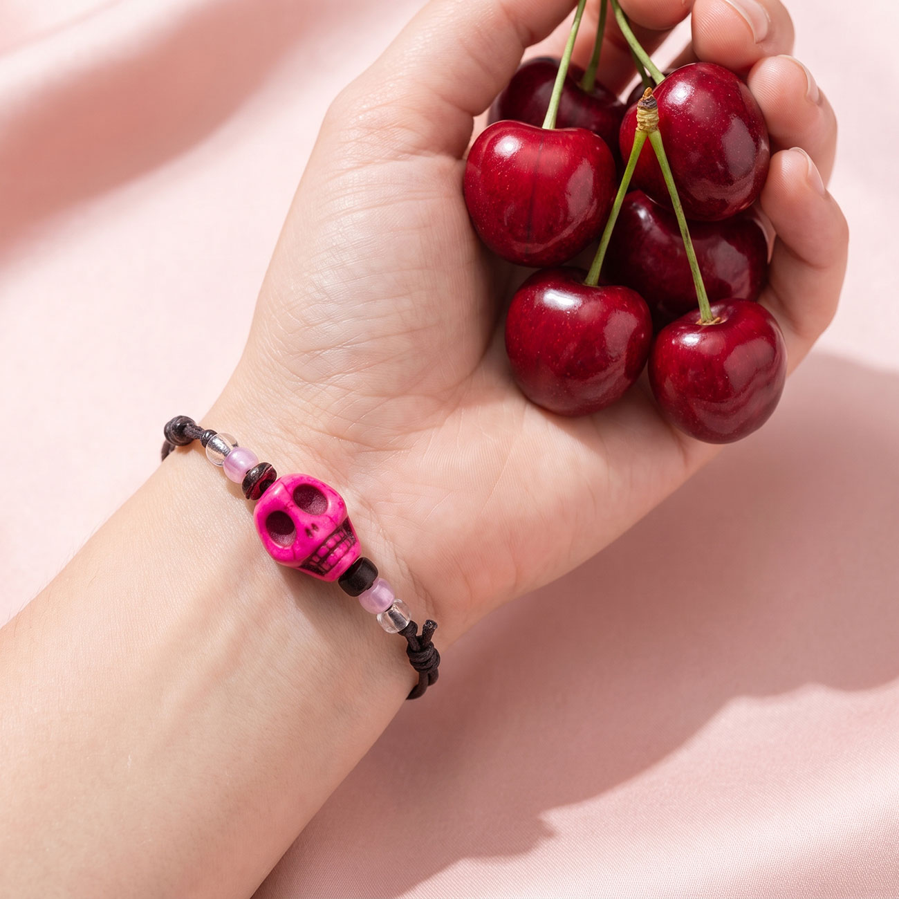 Skull Bracelet • Pink — marketing