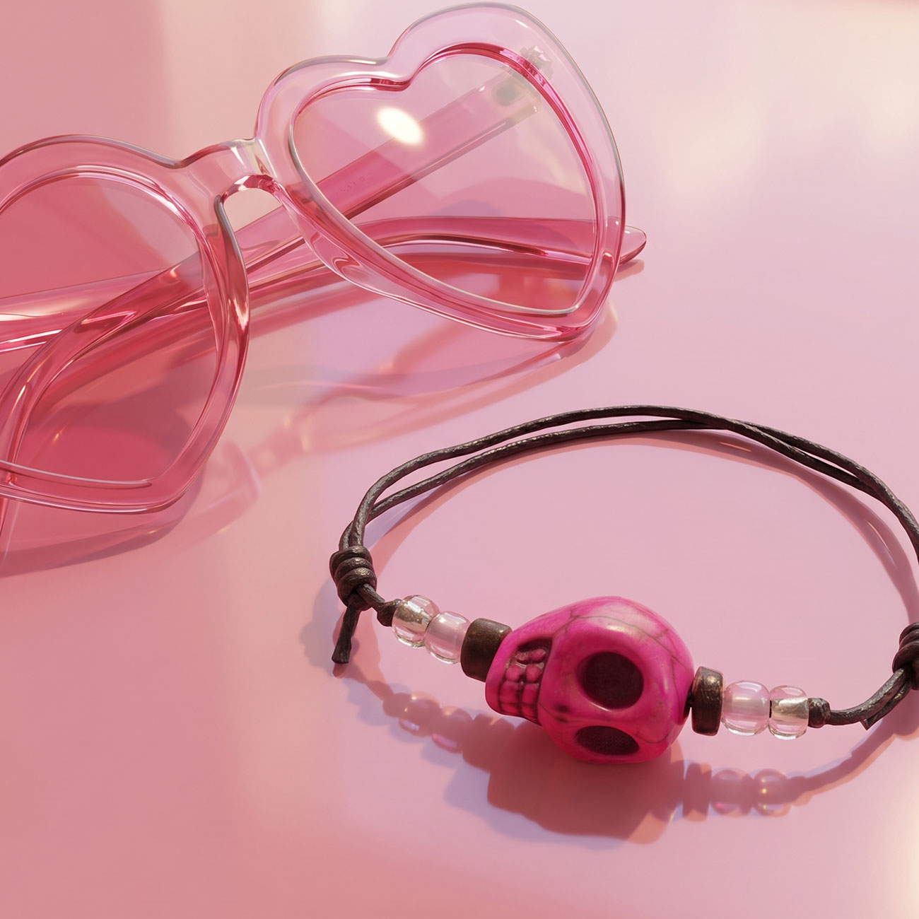 Skull Bracelet • Pink — marketing