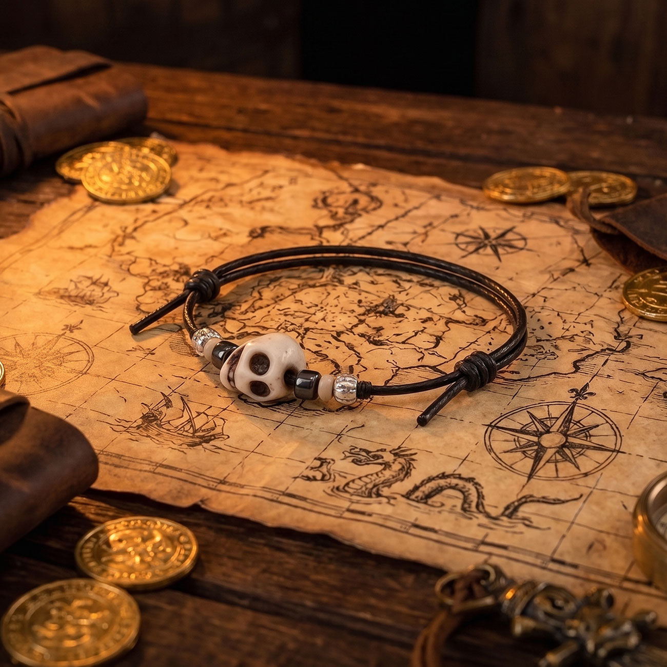 Skull Bracelet • Pirate — marketing photo 4