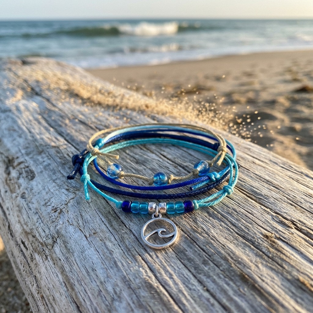 Your shoreline adventures deserve a keepsake as fun as the memories with this Wave Bracelet Style Pack
