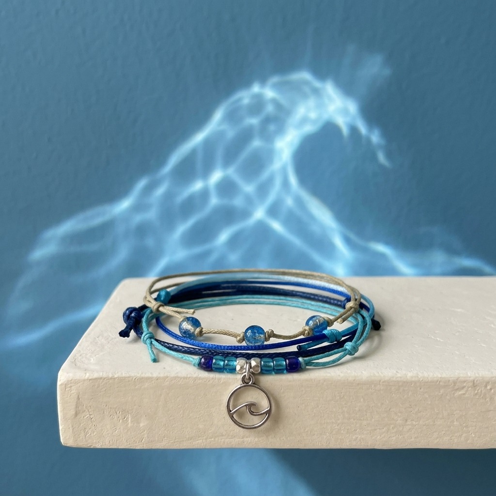 You can keep those endless ocean days close with the Wave Bracelet Style Pack and its silver-tone wave charm