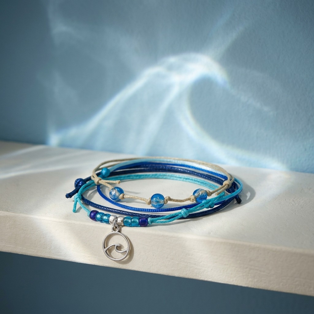 You can keep those endless ocean days close with the Wave Bracelet Style Pack and its silver-tone wave charm