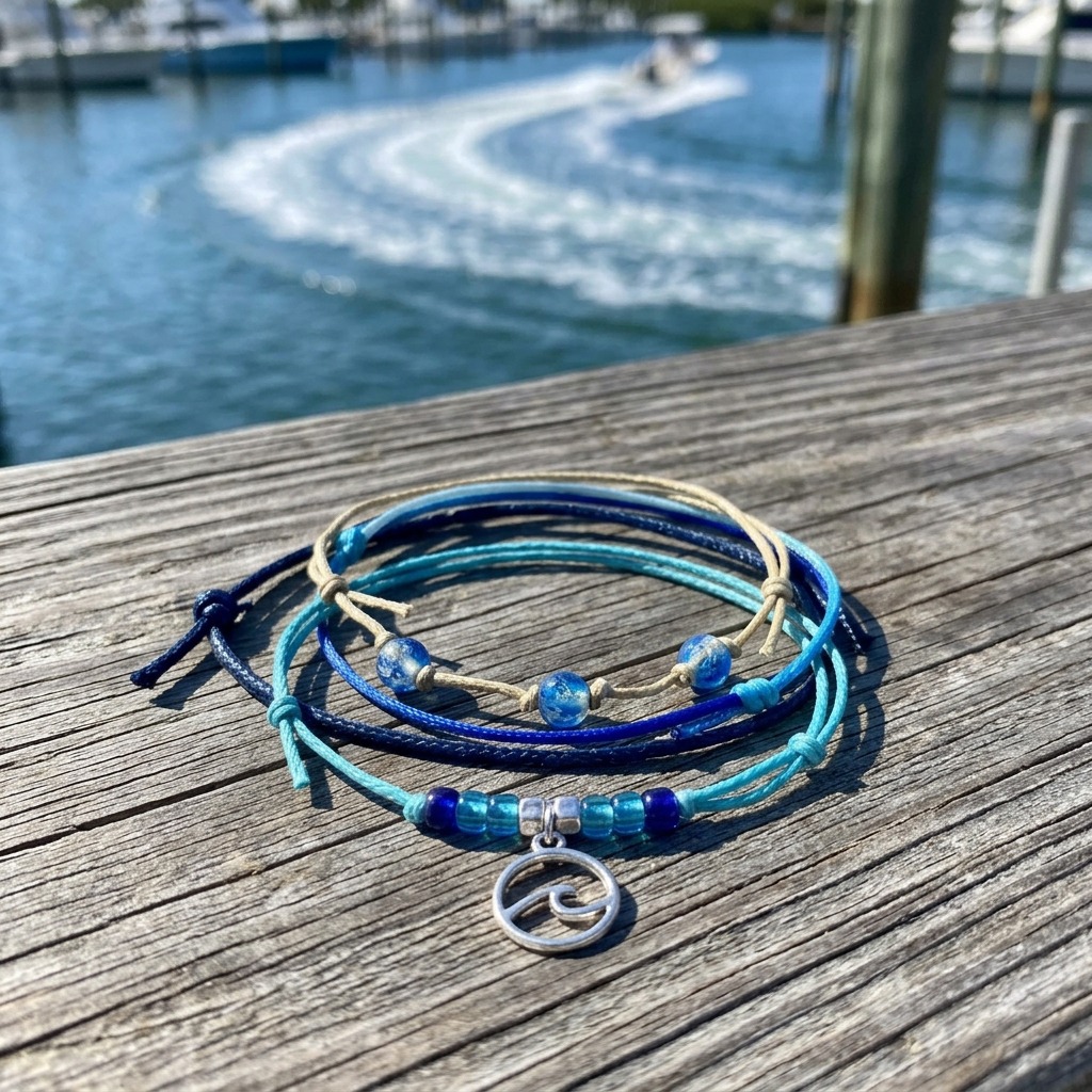 You can keep those boating memories rolling with this adjustable four-piece Wave Bracelet Style Pack