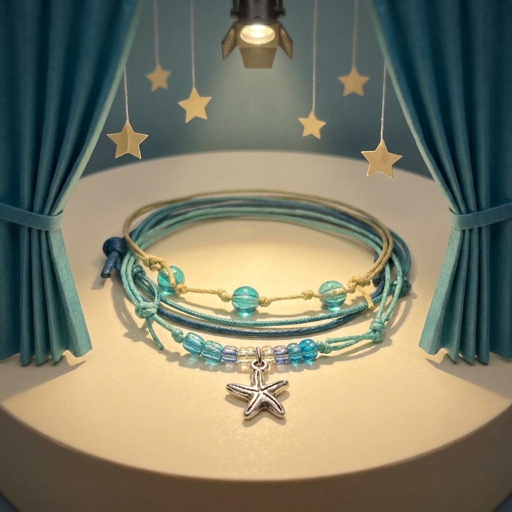 Your starfish obsession deserves its own little celebration with this beach-inspired bracelet stack