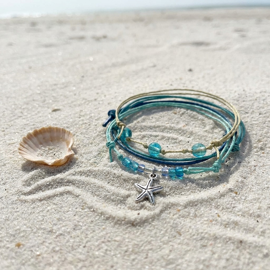 Your shoreline discoveries get a little sweeter with this four-piece Starfish Bracelet Style Pack