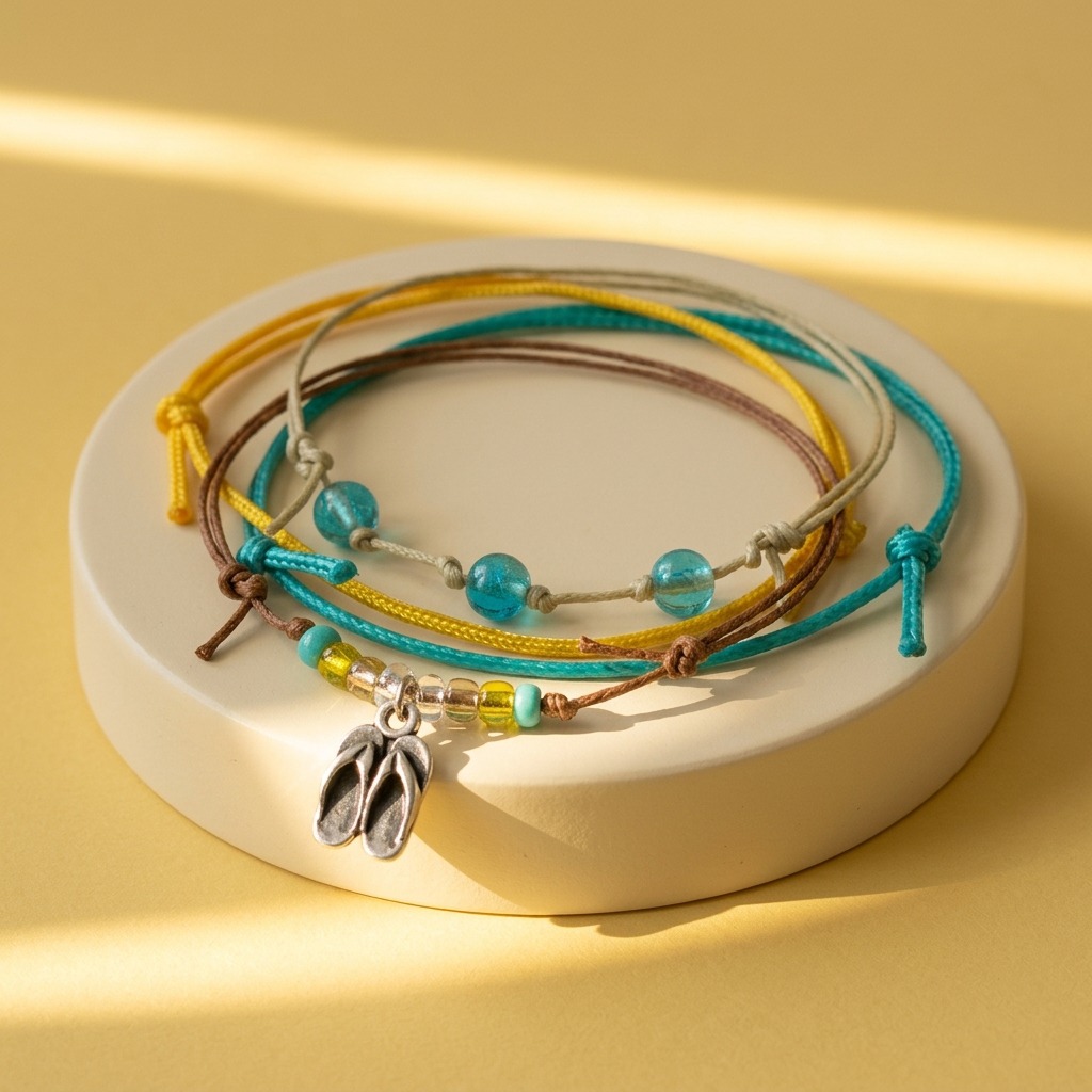 Your summer outlook is brighter with this colorful Flip Flop Bracelet Style Pack and its silver-tone sandal charm