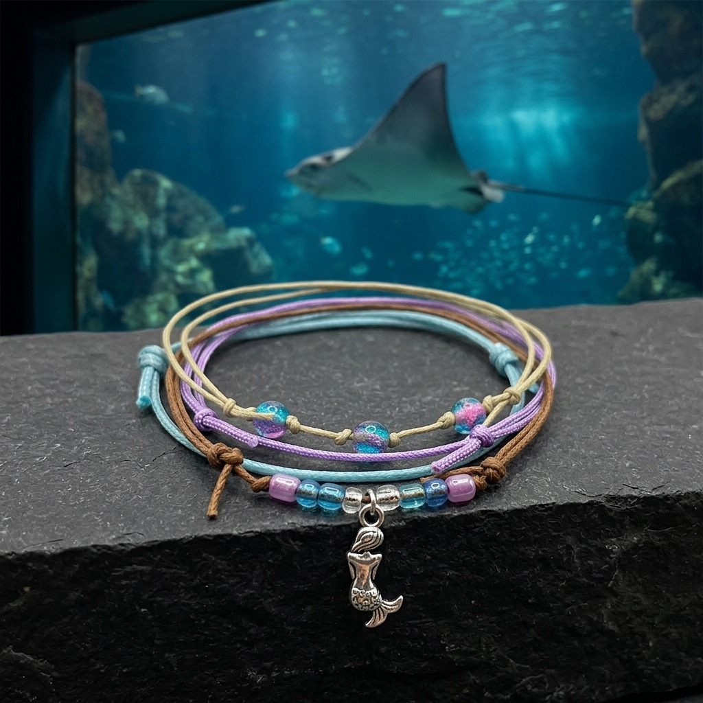 Your Mermaid Bracelet Style Pack brings a little underwater fantasy along for your next aquarium adventure