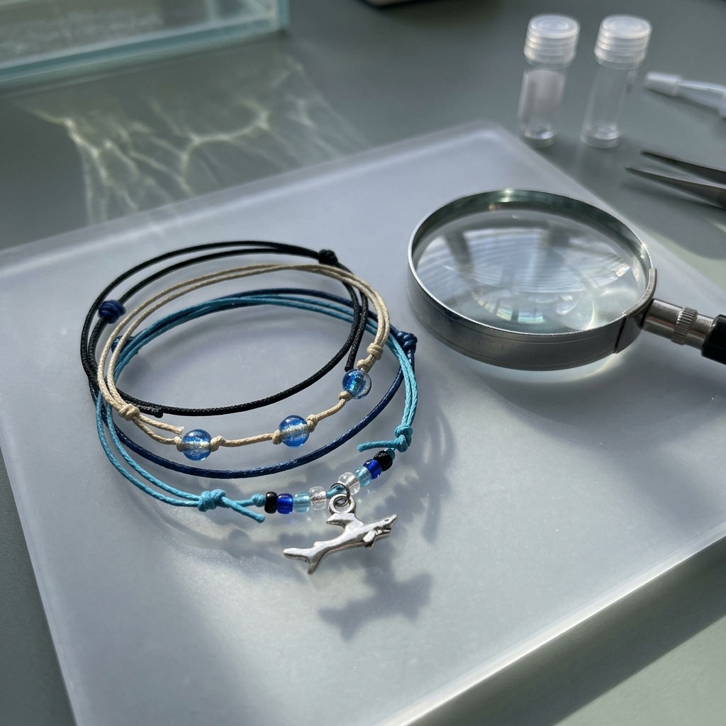 Your Shark Bracelet Style Pack gives your marine science obsession a playful twist with four adjustable bracelets and a silve