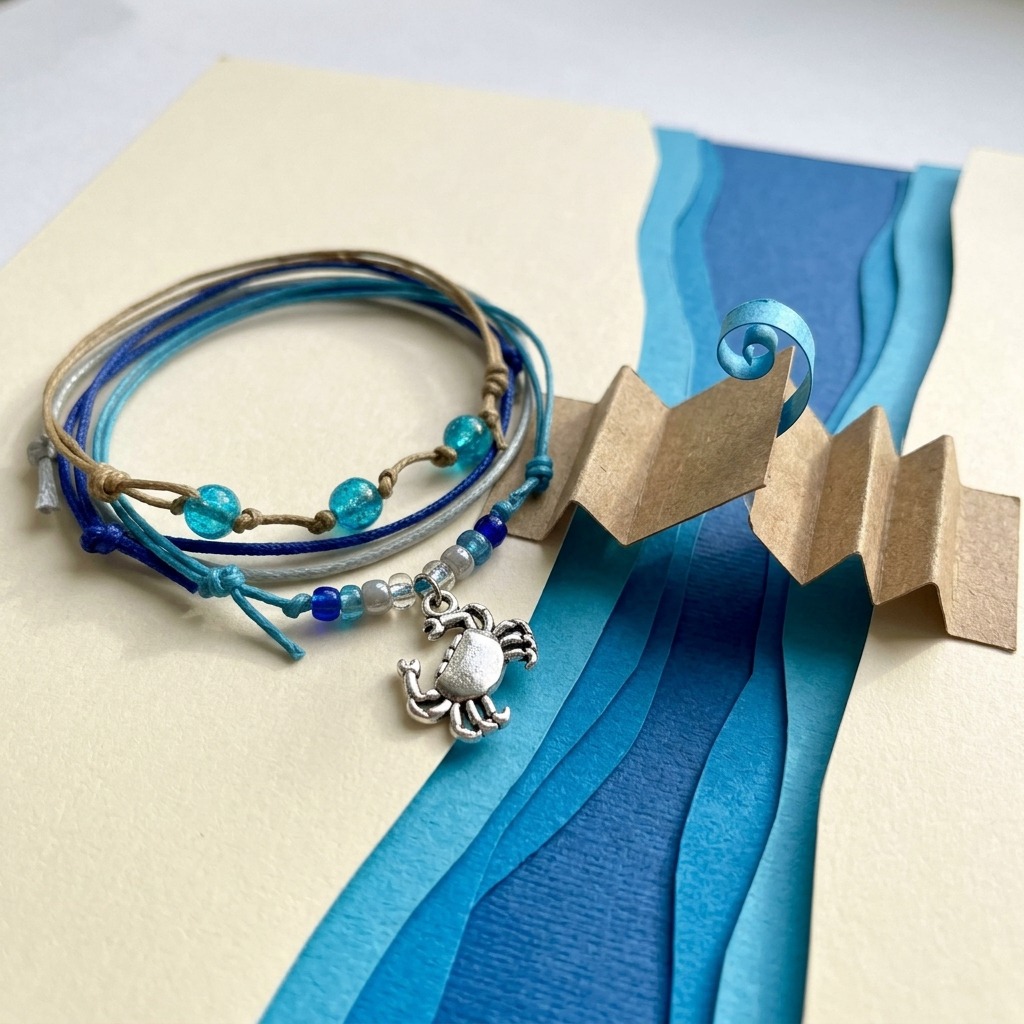 Your love of crab life gets a playful little scene with this four-piece Crab Bracelet Style Pack