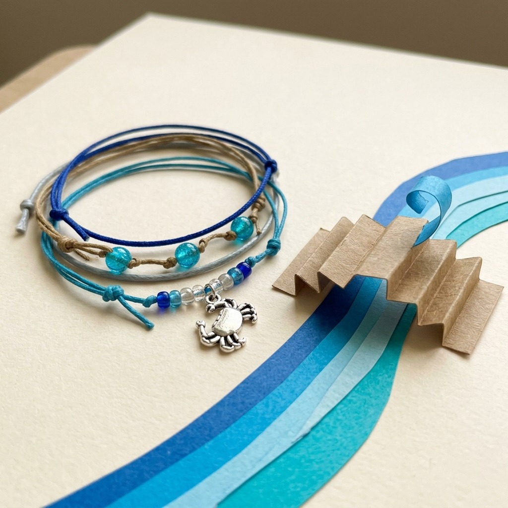 Your love of crab life gets a playful little scene with this four-piece Crab Bracelet Style Pack