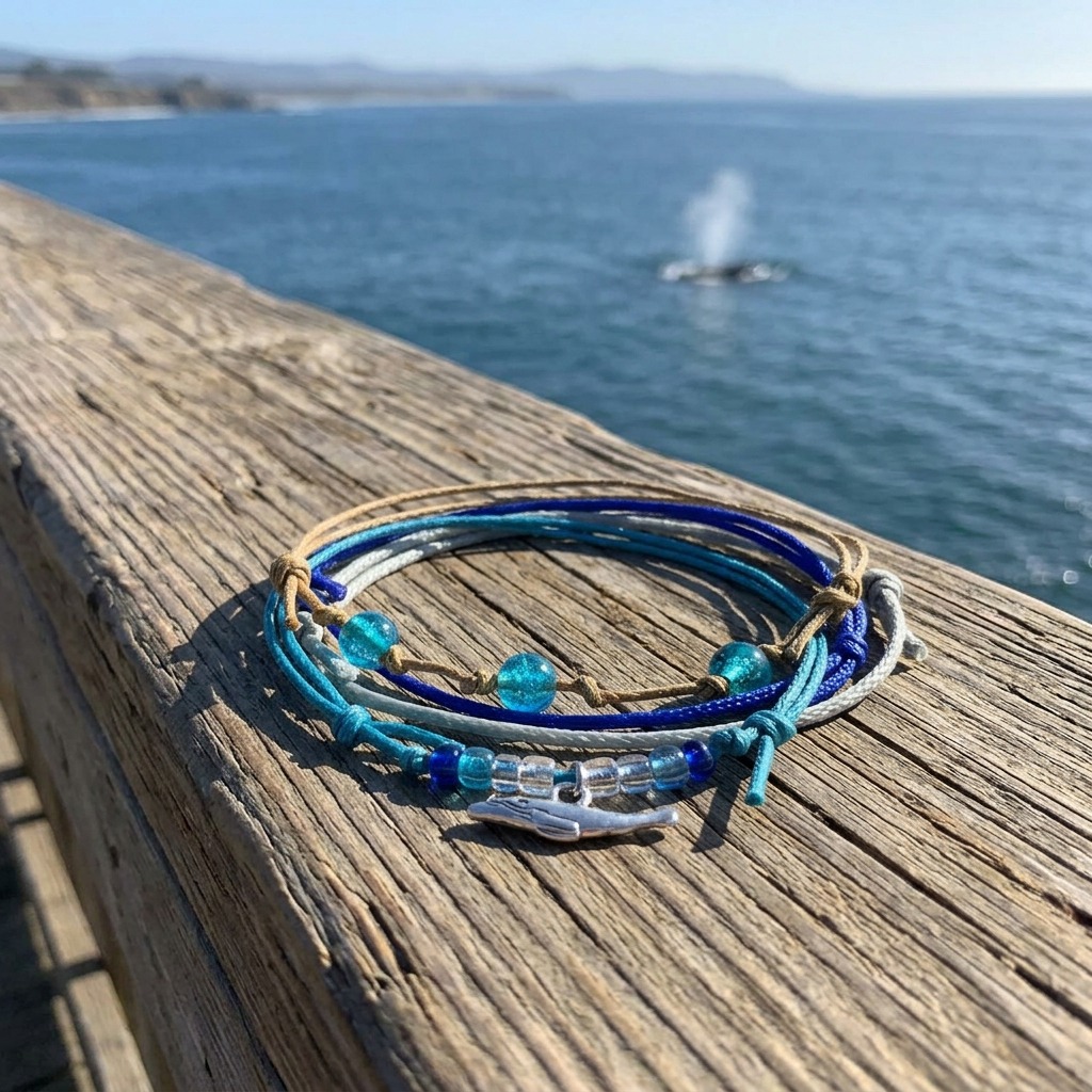 Your next coastal adventure deserves a Whale Bracelet Style Pack with a silver-tone whale charm and ocean-blue details