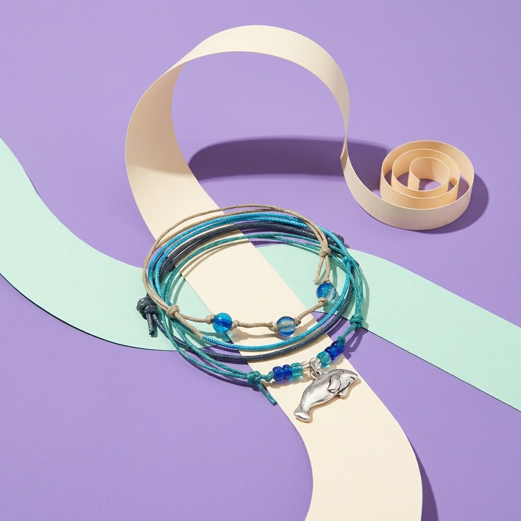 Take your time and enjoy the little things with this playful Manatee Bracelet Style Pack
