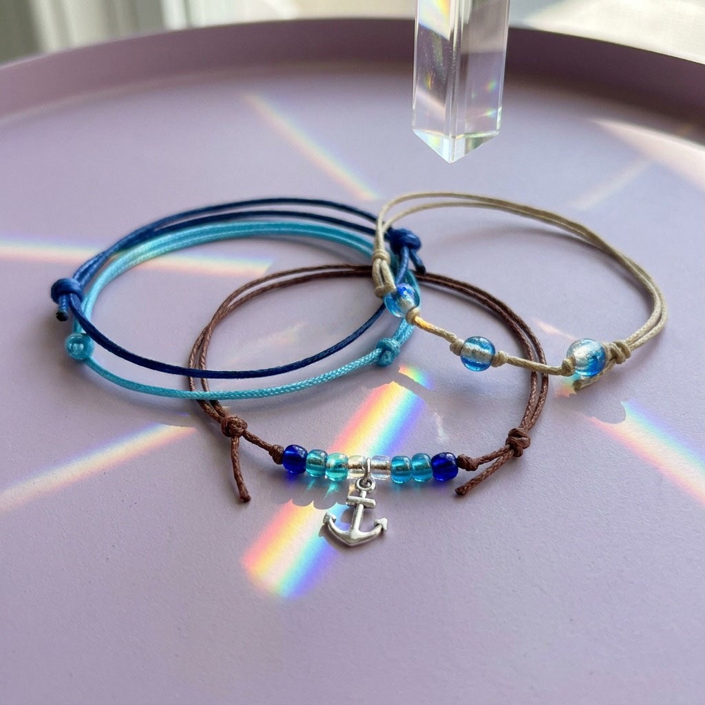 Your Anchor Bracelet Style Pack gives your everyday look a personal touch with four adjustable bracelets and a silver-tone an