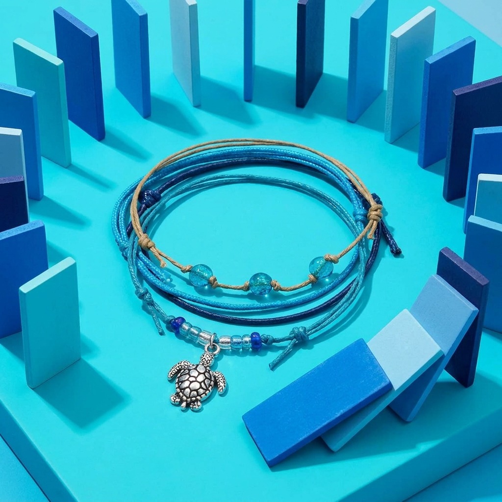 Your favorite ocean colors take center stage in this four-piece Sea Turtle Bracelet Style Pack
