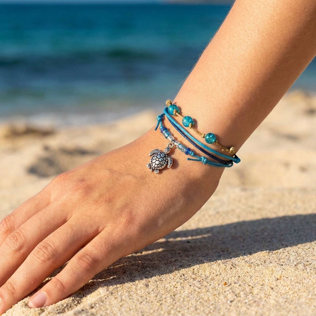 Sea Turtle Bracelet Style Pack - Blue