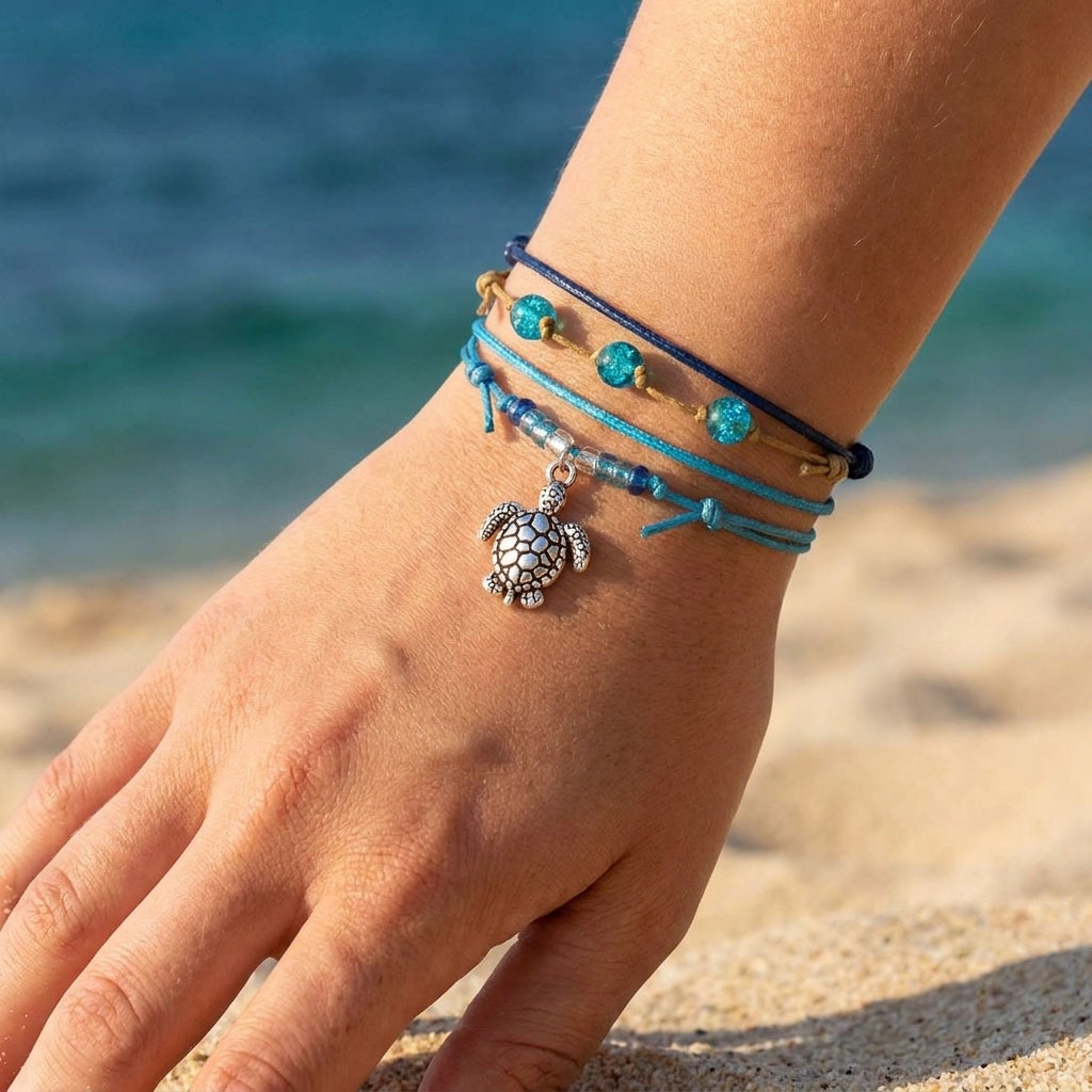 Sea Turtle Bracelet Style Pack - Blue