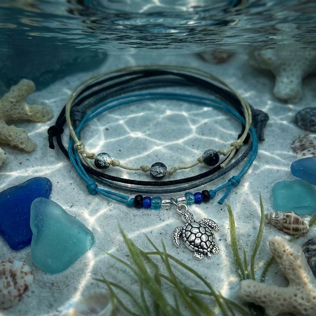 Sea Turtle Bracelet Style Pack • Black, marketing photo 1