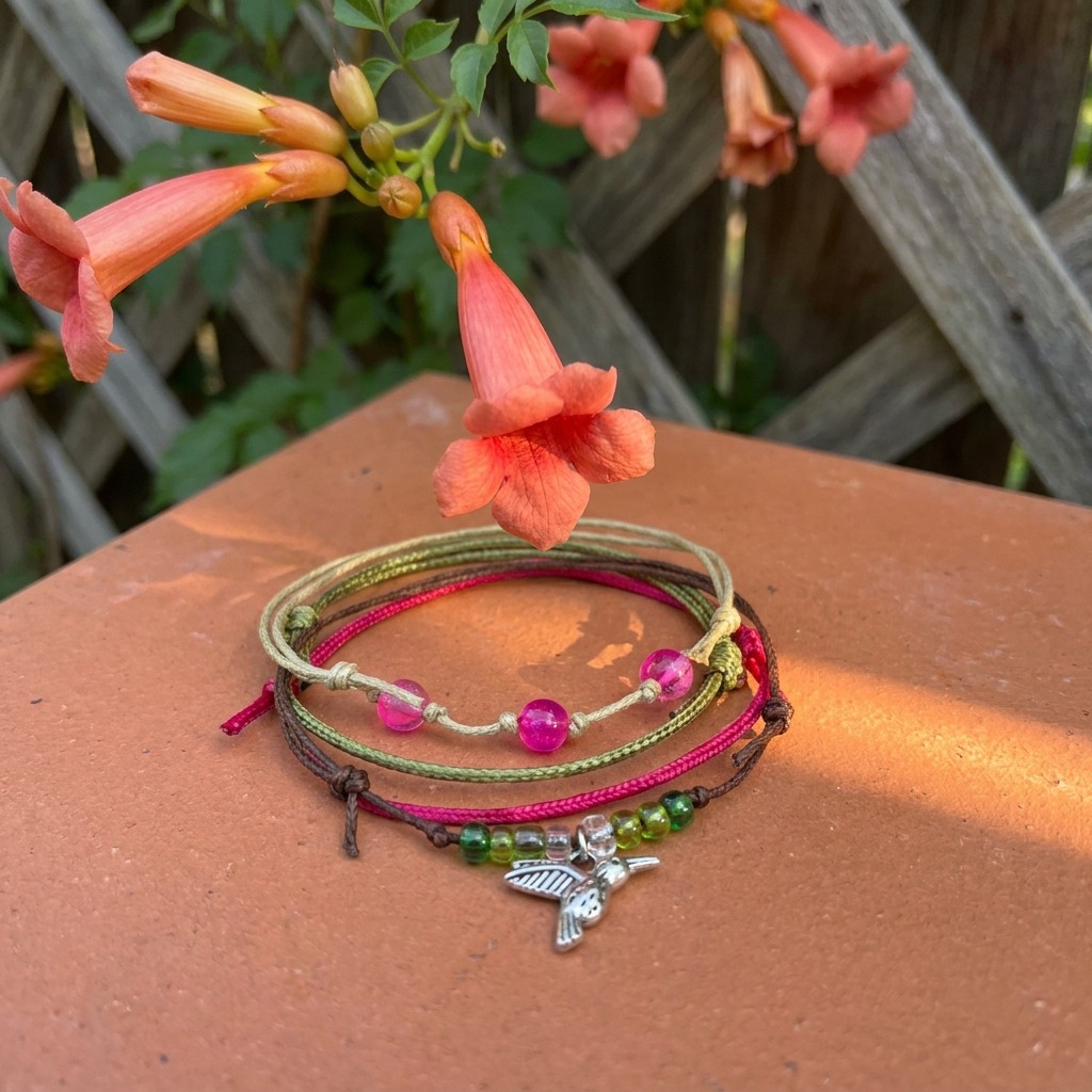 Give your bracelet stack a garden-inspired twist with the Hummingbird Bracelet Style Pack and its playful silver-tone bird ch