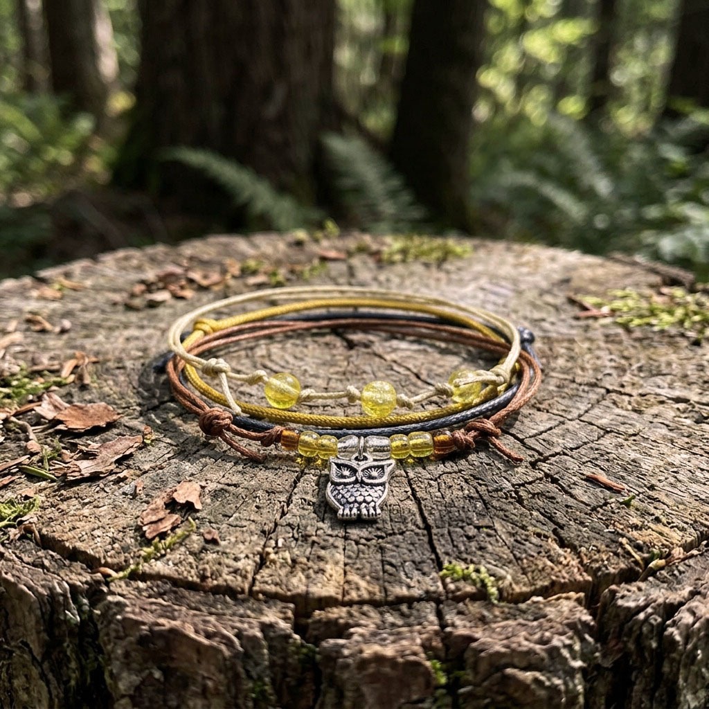 Your Owl Bracelet Style Pack brings woodland personality to your everyday stack with four adjustable bracelets and a silver-t
