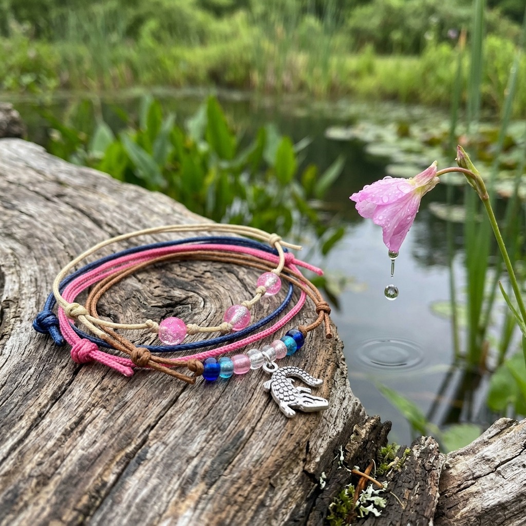 Give your love of Florida wildlife a sweet pink spin with this four-piece Alligator Bracelet Style Pack